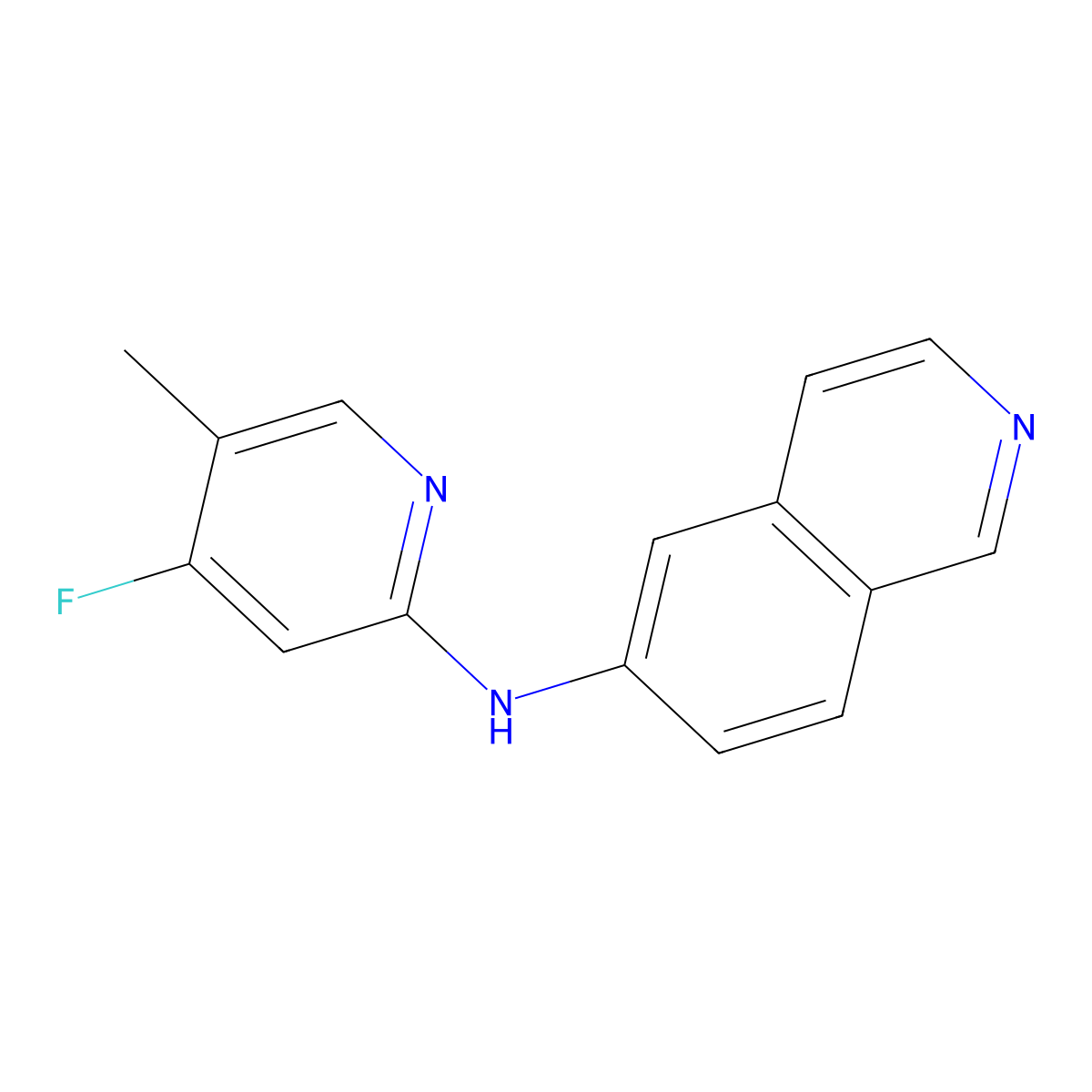 N-(4-fluoro-5-methylpyridin-2-yl)isoquinolin-6-amine molecular structure, CAS 2173357-28-1