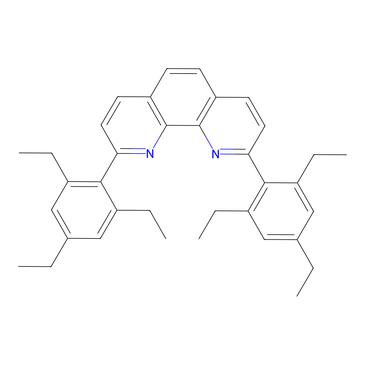 2,9-Bis(2,4,6-triethylphenyl)-1,10-phenanthroline molecular structure, CAS 2173362-84-8