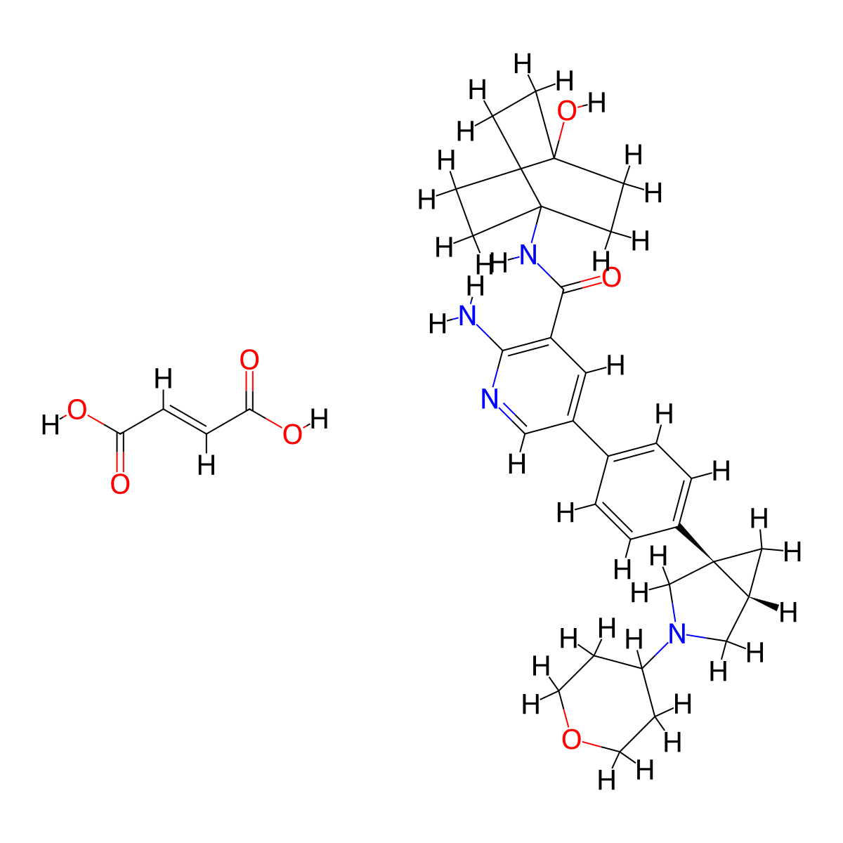 Zilurgisertib fumarate molecular structure, CAS 2173390-30-0