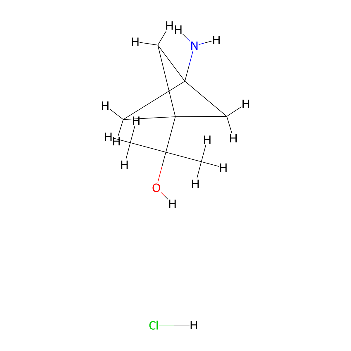 2-(3-Amino-1-bicyclo[1.1.1]pentanyl)propan-2-ol;hydrochloride molecular structure, CAS 2173391-71-2