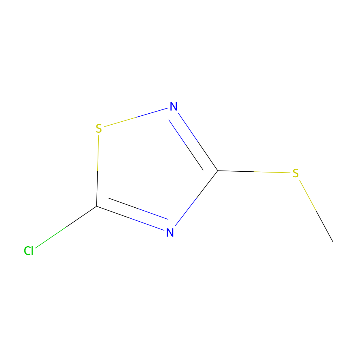 5-Chloro-3-(methylsulfanyl)-1,2,4-thiadiazole molecular structure, CAS 21735-15-9