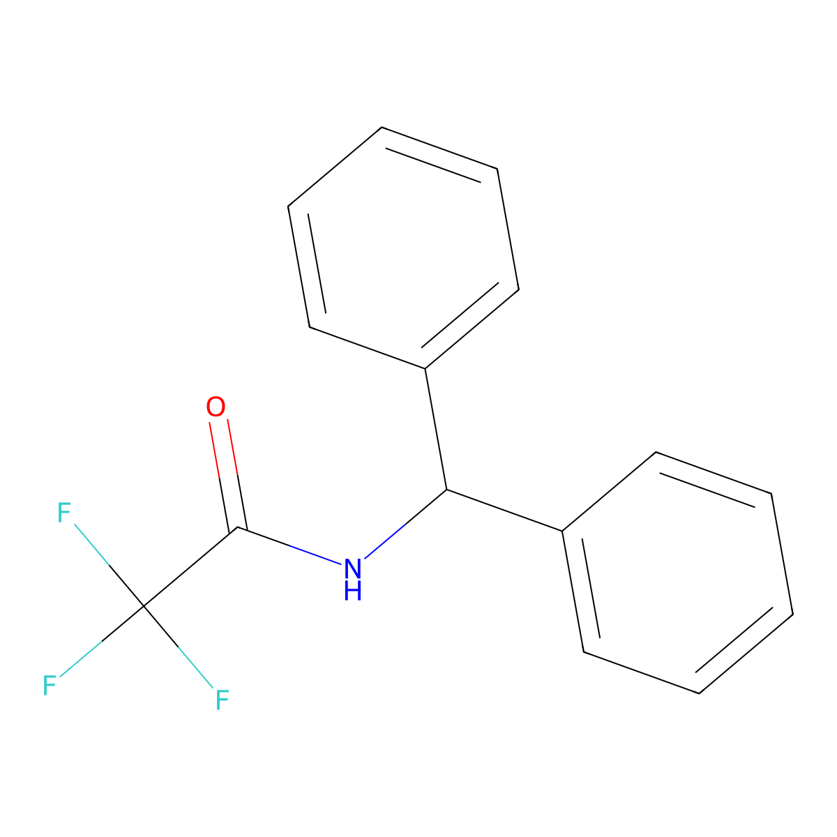 N-benzhydryl-2,2,2-trifluoroacetamide molecular structure, CAS 21735-61-5