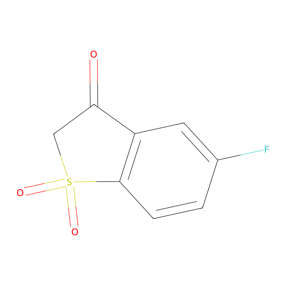 5-Fluoro-2,3-dihydro-1lambda6-benzothiophene-1,1,3-trione molecular structure, CAS 2173565-61-0