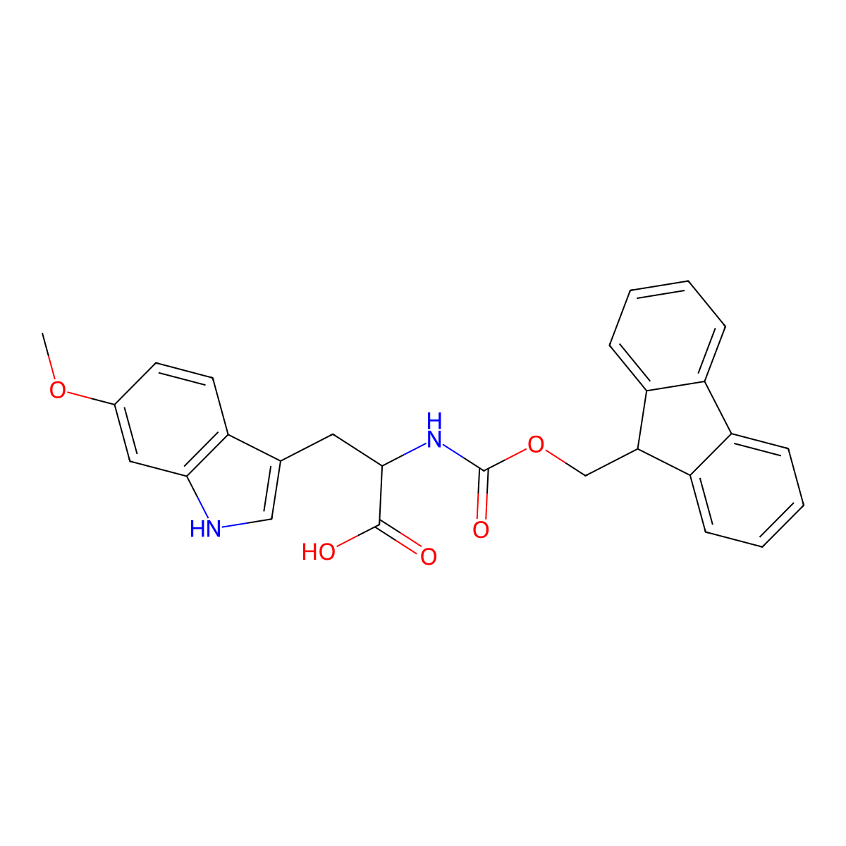 Fmoc-6-methoxy-L-tryptophan molecular structure, CAS 2173568-57-3