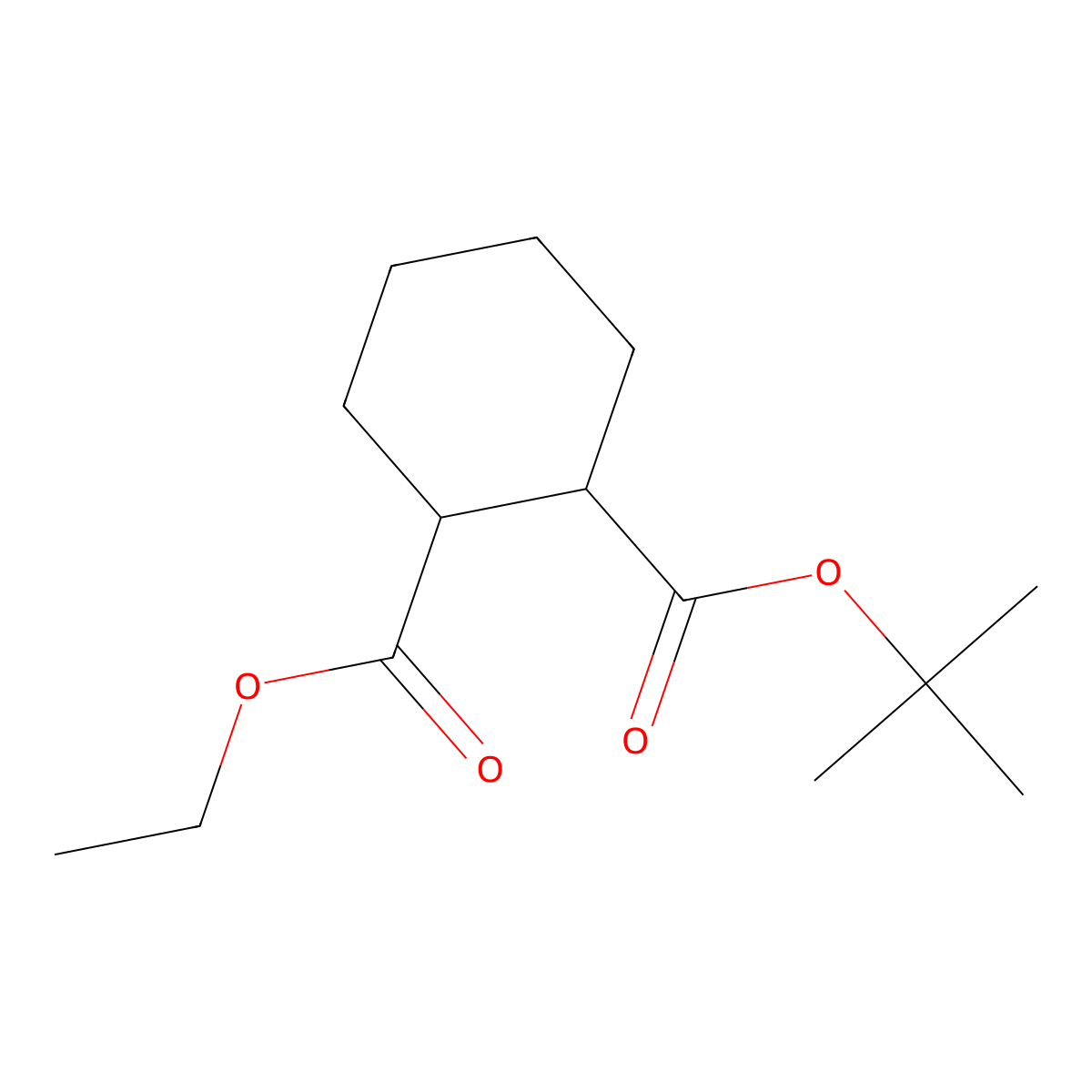 (1R,2S)-1-tert-Butyl 2-ethyl cyclohexane-1,2-dicarboxylate molecular structure, CAS 2173637-09-5