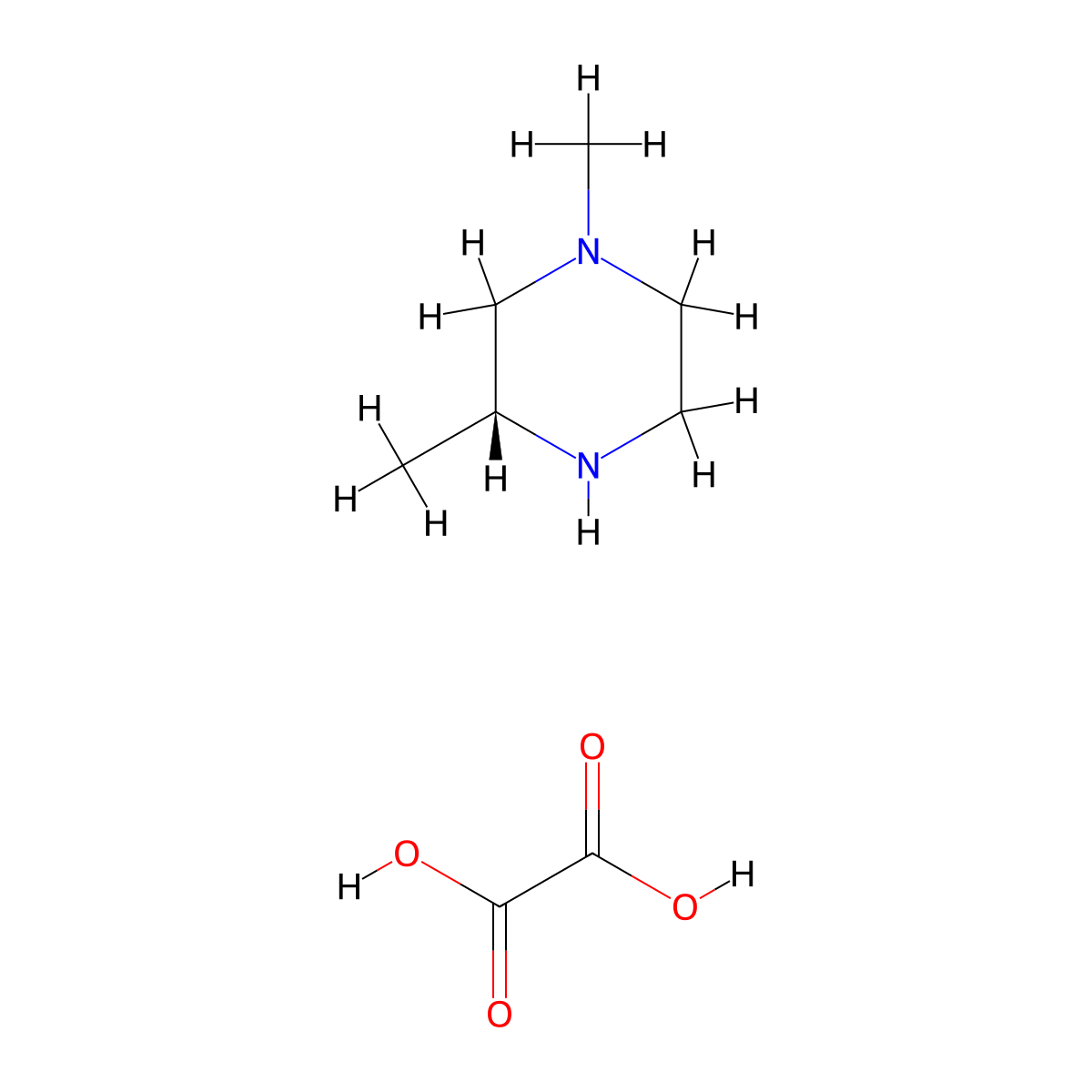 (3R)-1,3-dimethylpiperazine;oxalic acid molecular structure, CAS 2173637-19-7