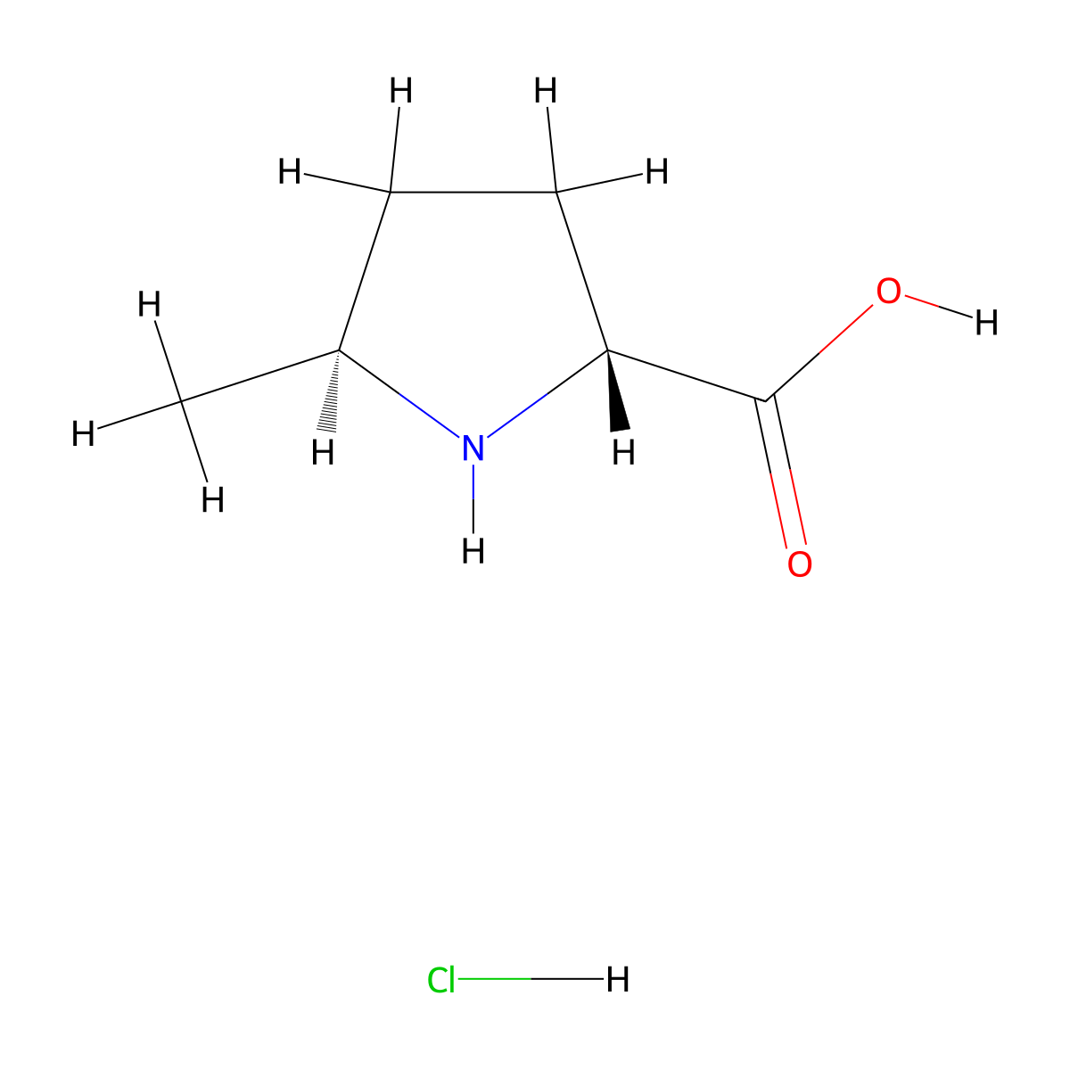 (2R,5S)-5-methylpyrrolidine-2-carboxylic acid hydrochloride molecular structure, CAS 2173637-37-9