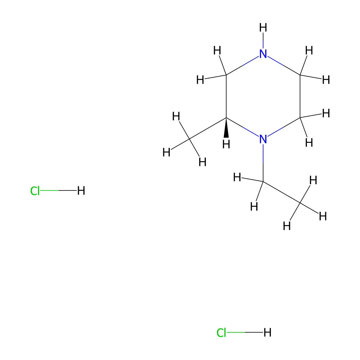 (R)-1-Ethyl-2-methylpiperazine dihydrochloride molecular structure, CAS 2173637-45-9