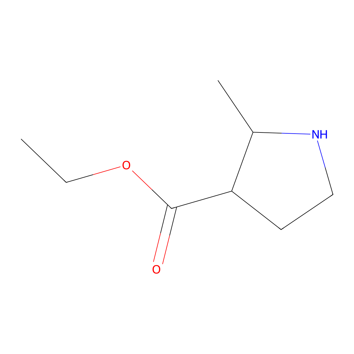 Ethyl (2S,3R)-2-methylpyrrolidine-3-carboxylate molecular structure, CAS 2173637-58-4