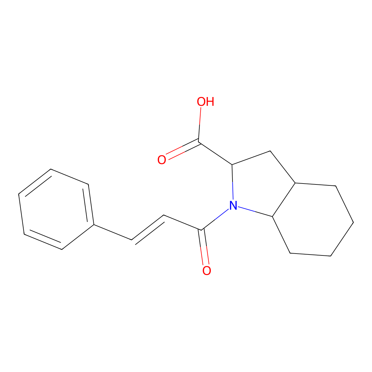 (2S,3aS,7aS)-1-[(2E)-3-phenylprop-2-enoyl]-octahydro-1H-indole-2-carboxylic acid molecular structure, CAS 2173637-68-6