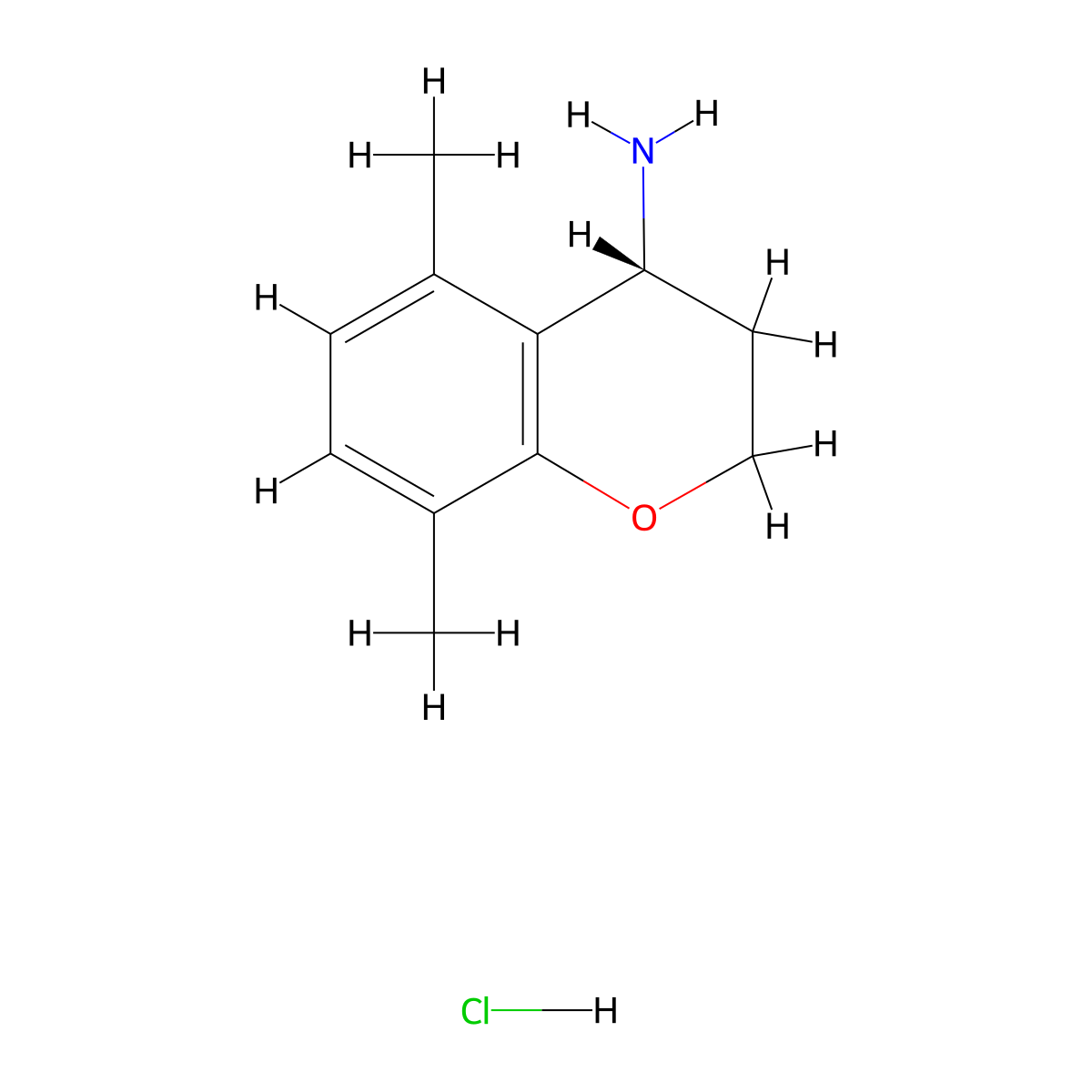 (R)-5,8-dimethylchroman-4-amine hydrochloride molecular structure, CAS 2173637-78-8