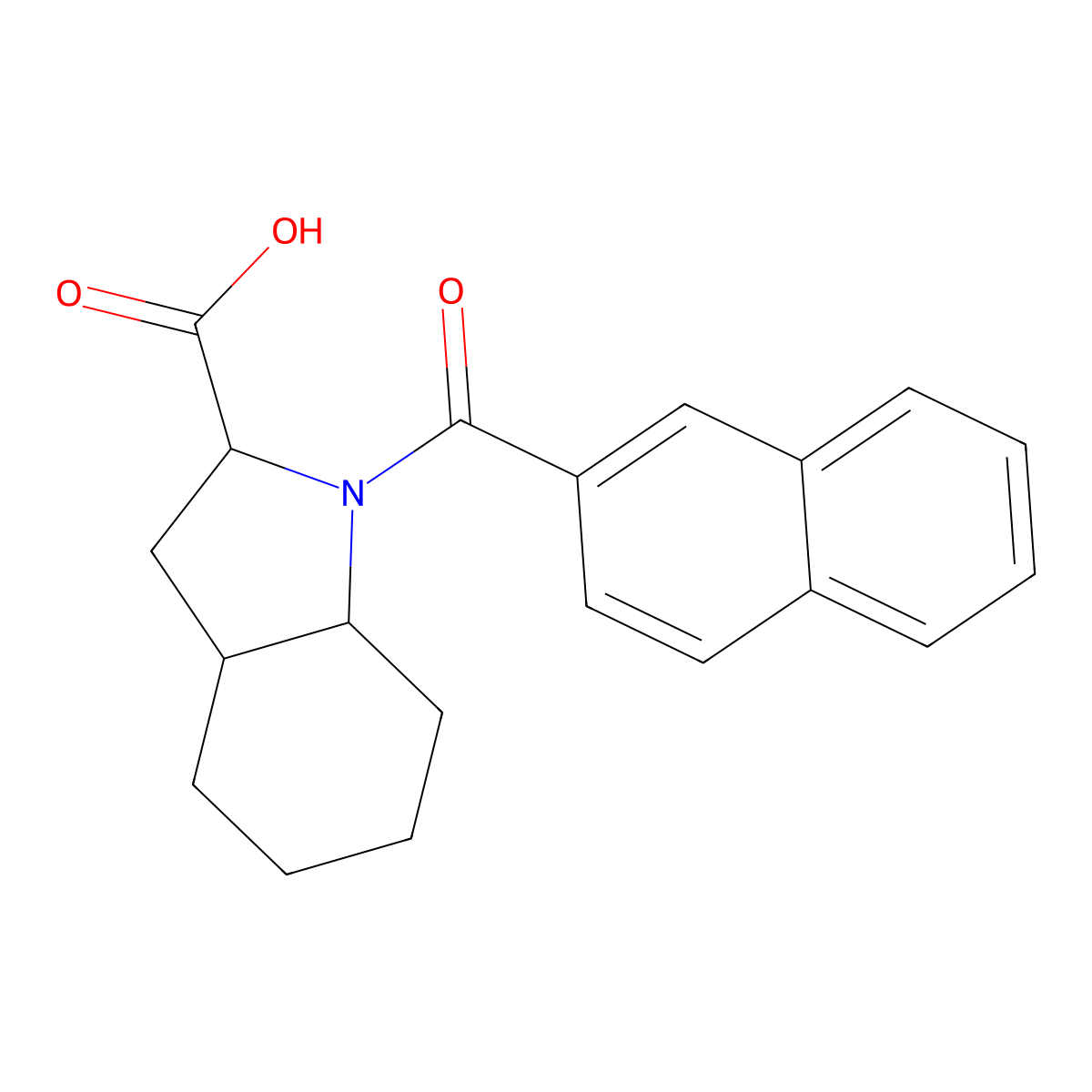 (2S,3aS,7aS)-1-(naphthalene-2-carbonyl)-octahydro-1H-indole-2-carboxylic acid molecular structure, CAS 2173637-80-2