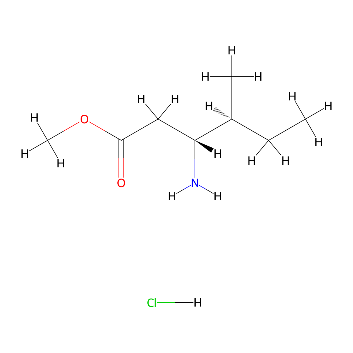 methyl (3R,4S)-3-amino-4-methylhexanoate hydrochloride molecular structure, CAS 2173637-86-8
