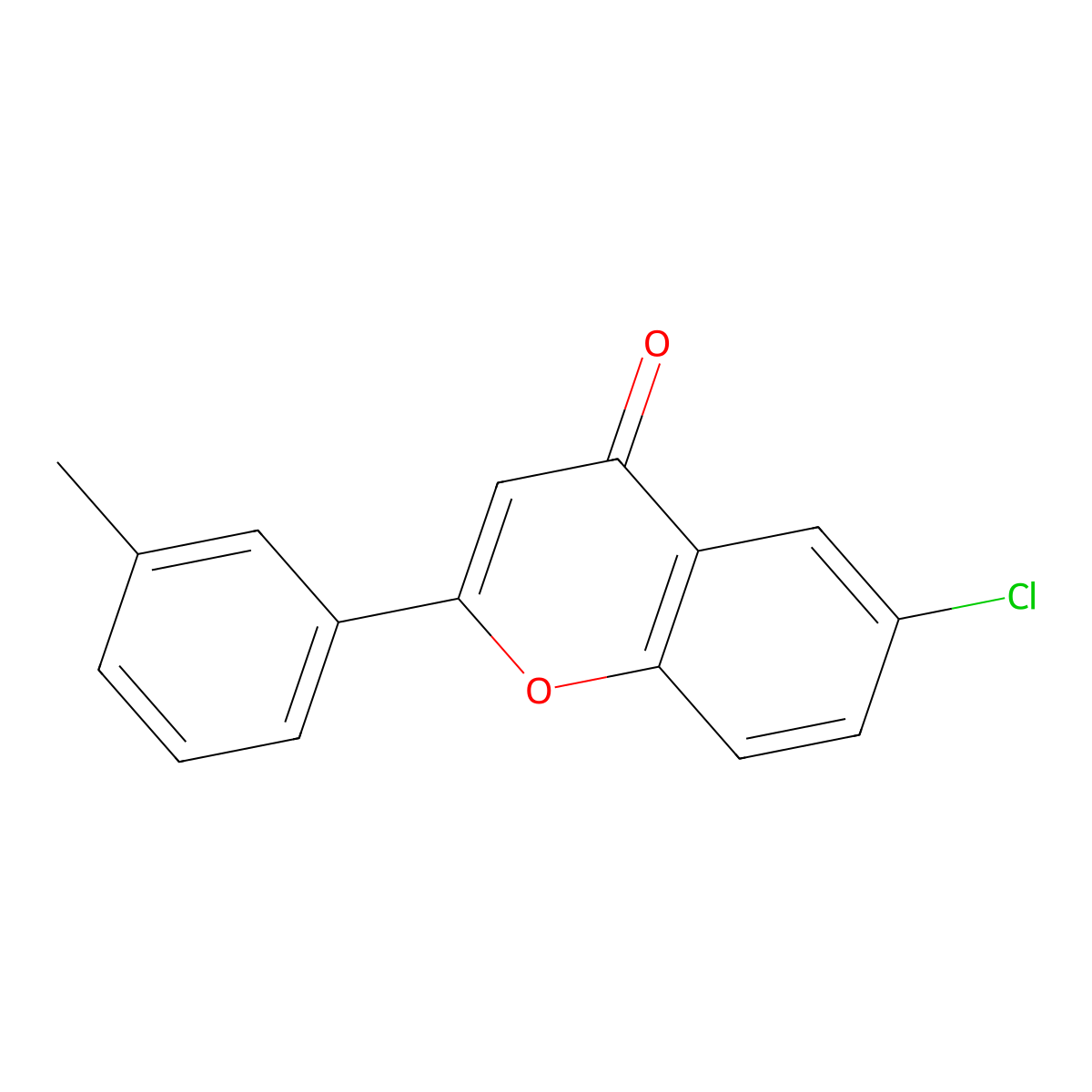 6-chloro-2-(3-methylphenyl)-4H-chromen-4-one molecular structure, CAS 2173646-92-7