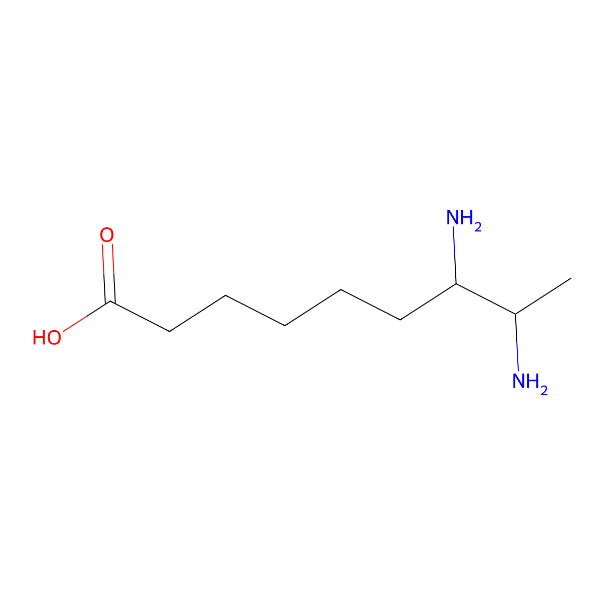 7,8-Diaminononanoic acid molecular structure, CAS 21738-21-6