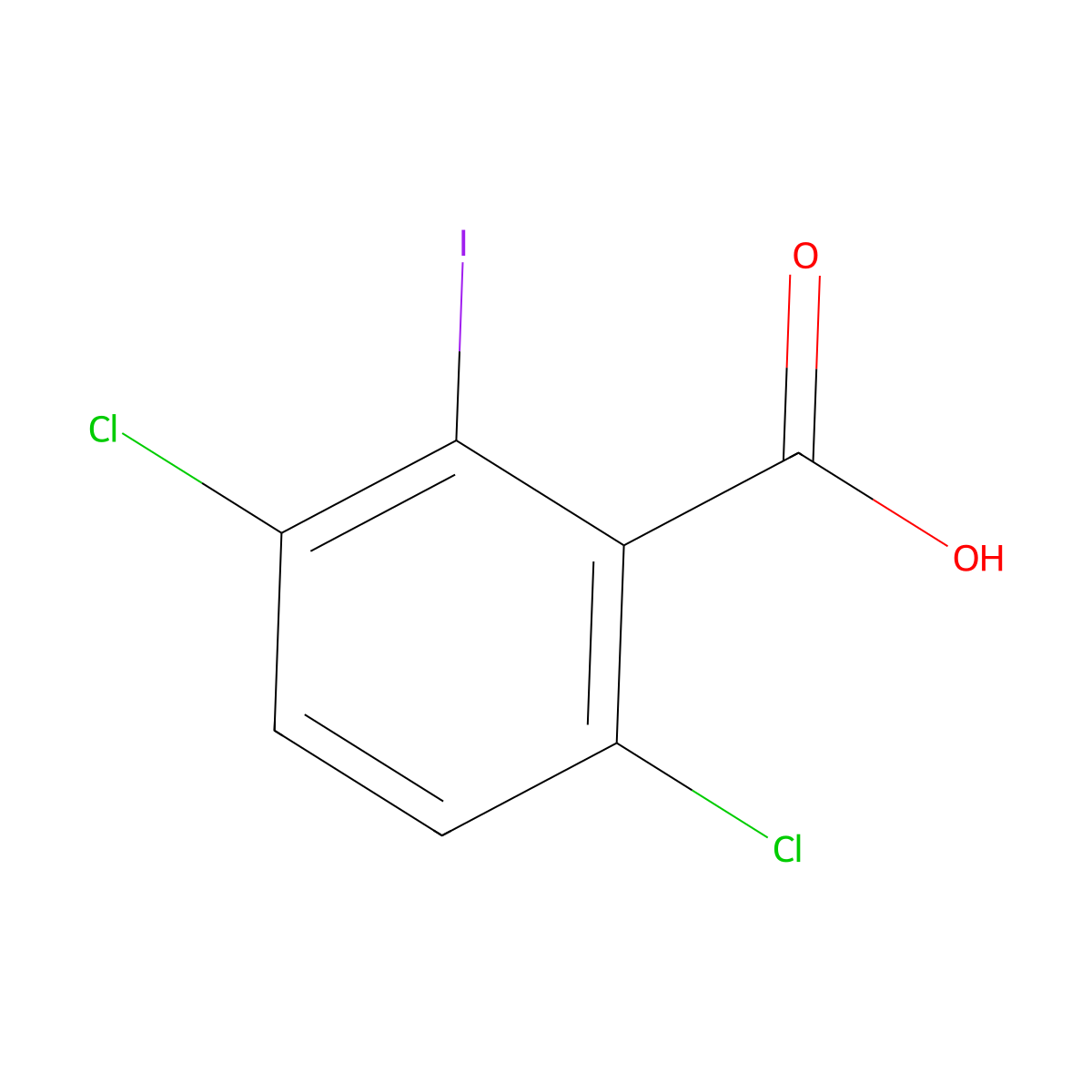 3,6-Dichloro-2-iodobenzoic acid molecular structure, CAS 21739-96-8