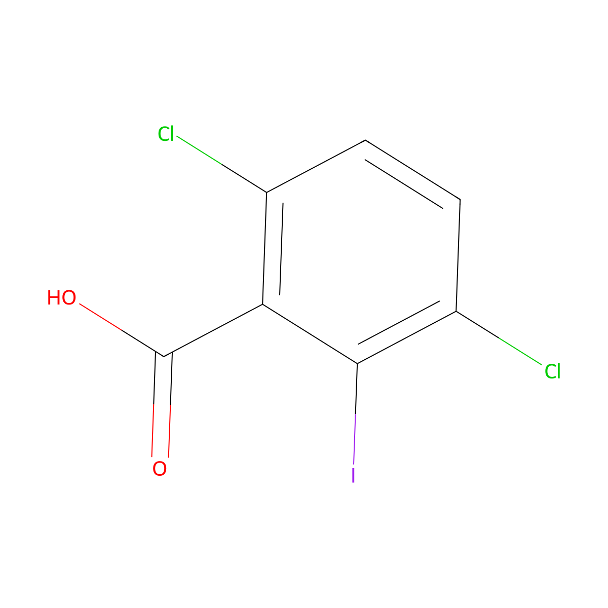 3,6-Dichloro-2-iodobenzoic acid molecular structure, CAS 21739-96-8