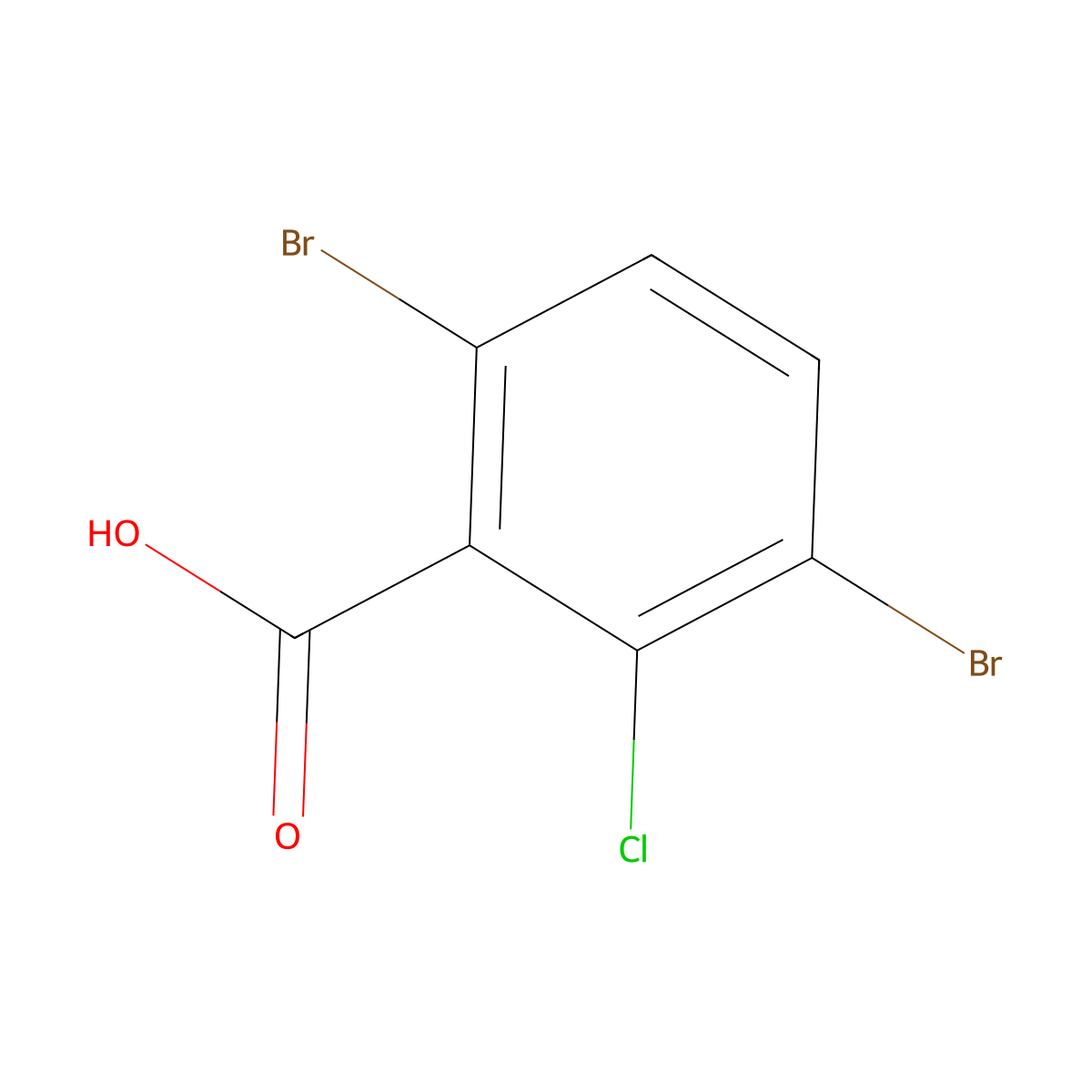 Benzoic acid, 3,6-dibromo-2-chloro- molecular structure, CAS 21739-98-0
