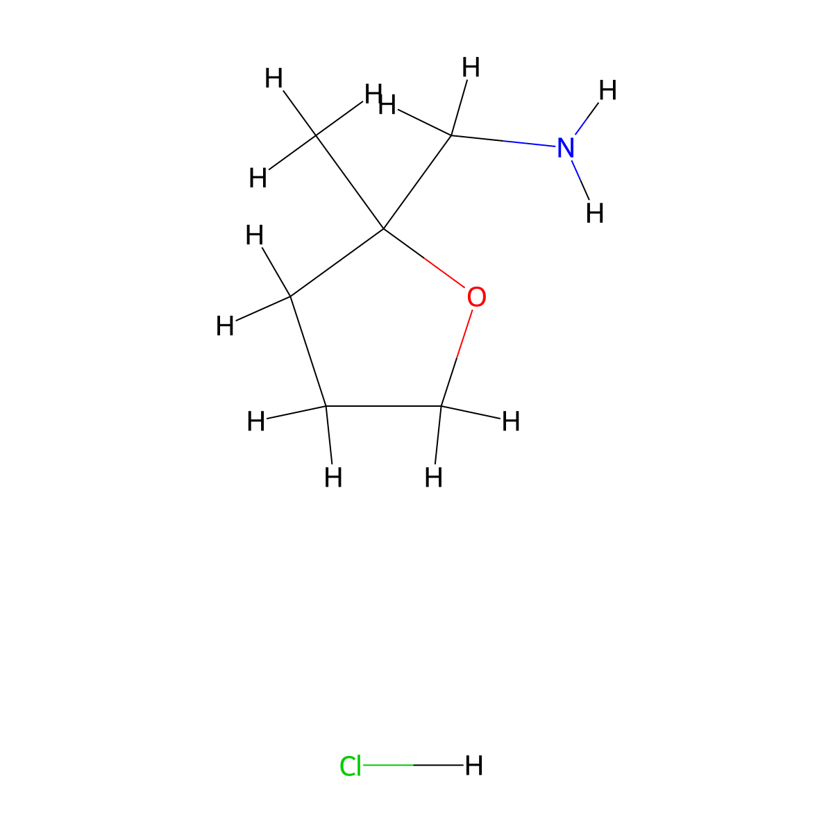 1-(2-Methyloxolan-2-yl)methanamine hydrochloride molecular structure, CAS 2173991-67-6