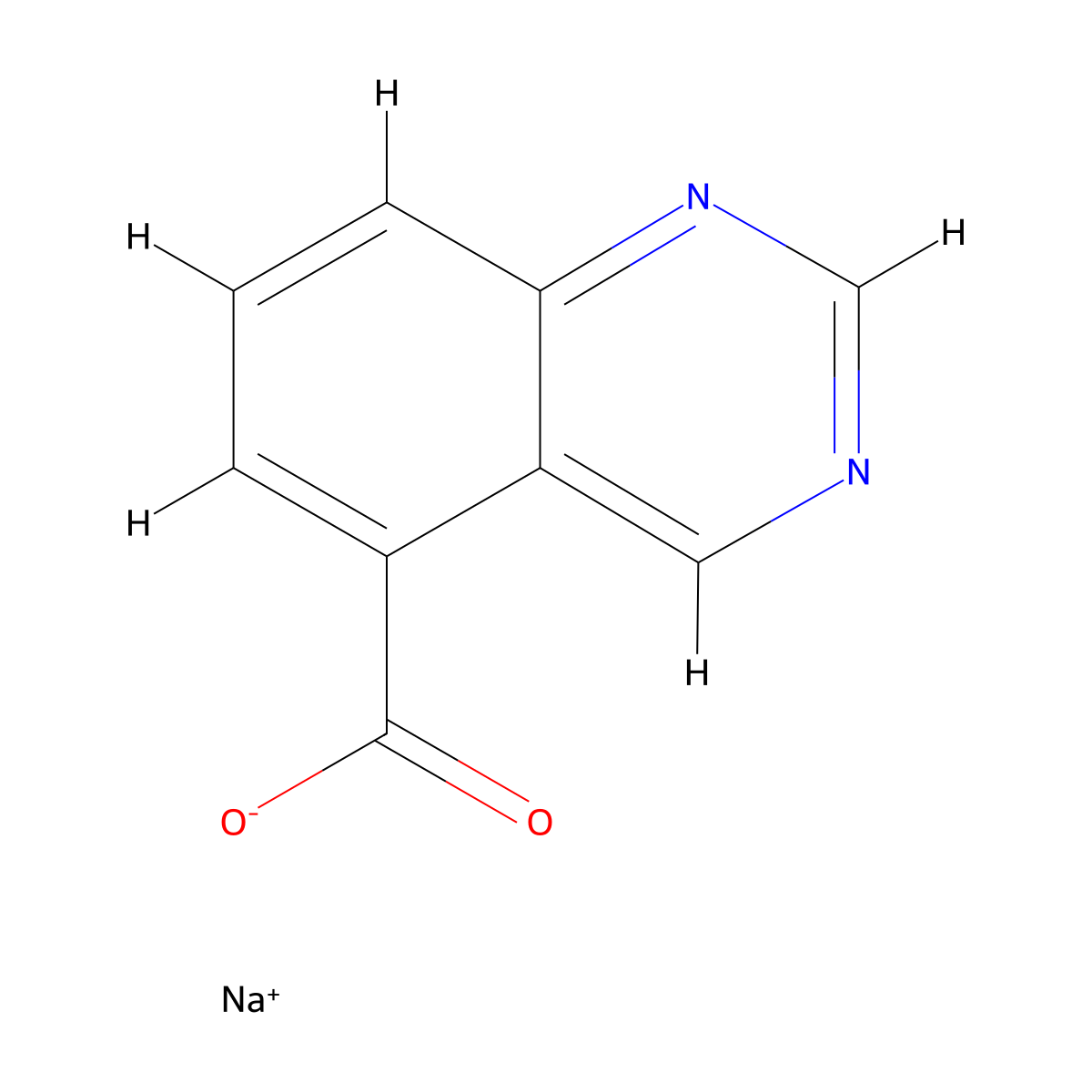 Sodium quinazoline-5-carboxylate molecular structure, CAS 2173991-82-5