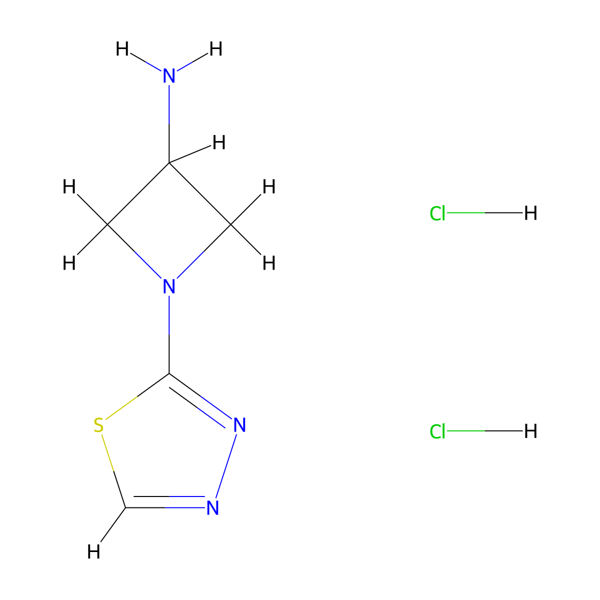 1-(1,3,4-Thiadiazol-2-yl)azetidin-3-amine dihydrochloride molecular structure, CAS 2173992-01-1