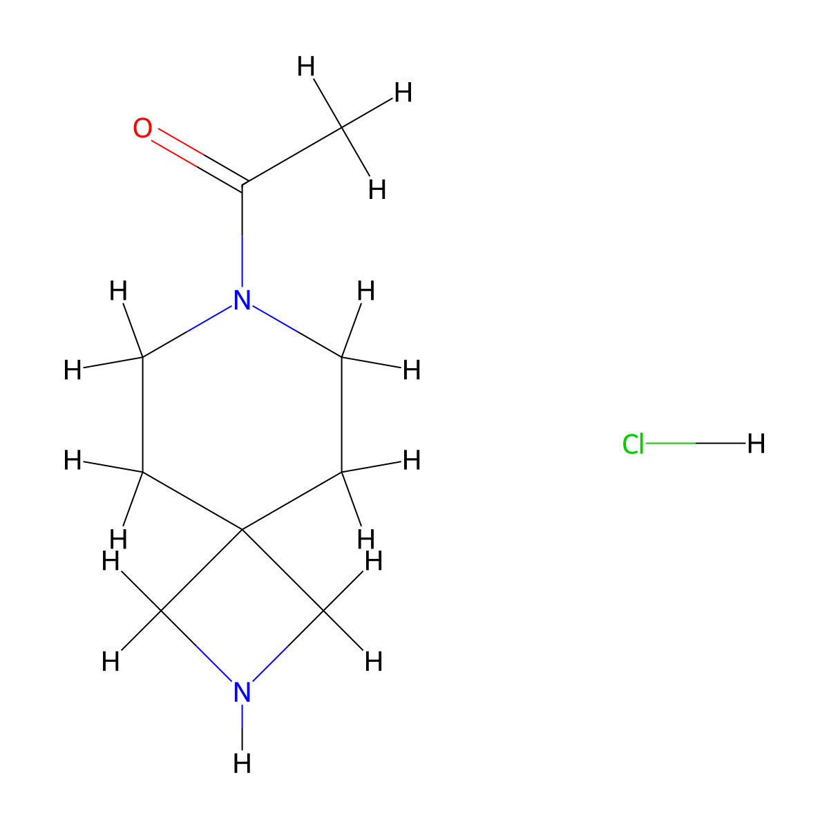 1-{2,7-Diazaspiro[3.5]nonan-7-yl}ethan-1-one hydrochloride molecular structure, CAS 2173992-33-9