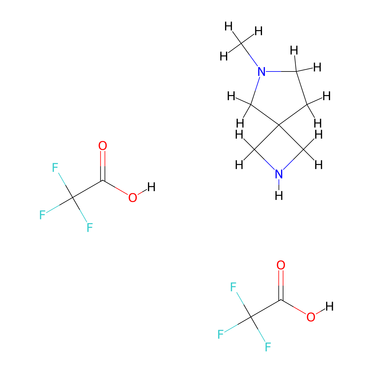 6-Methyl-2,6-diazaspiro[3.4]octane; bis(trifluoroacetic acid) molecular structure, CAS 2173992-45-3