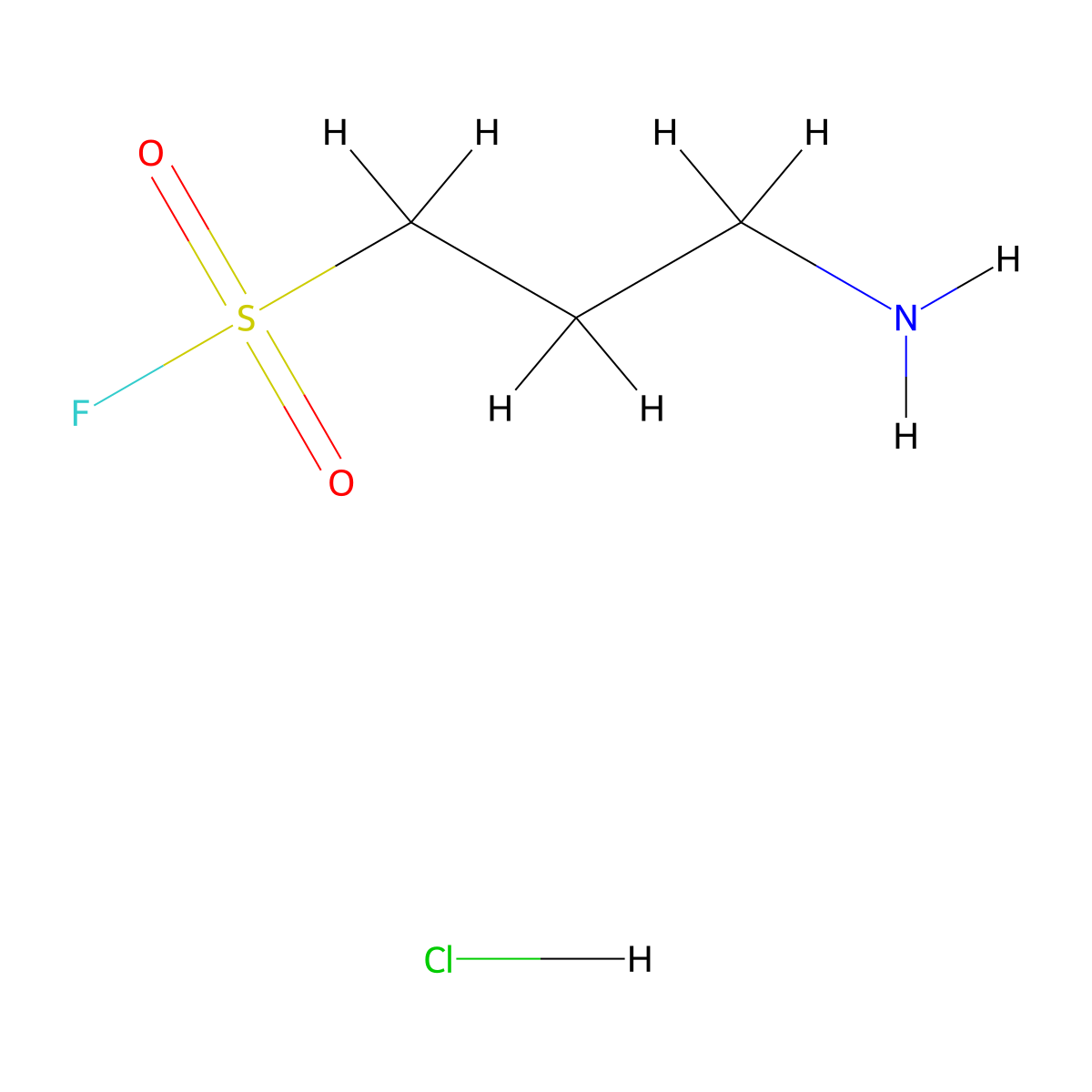 3-Aminopropane-1-sulfonyl fluoride hydrochloride molecular structure, CAS 2173996-23-9