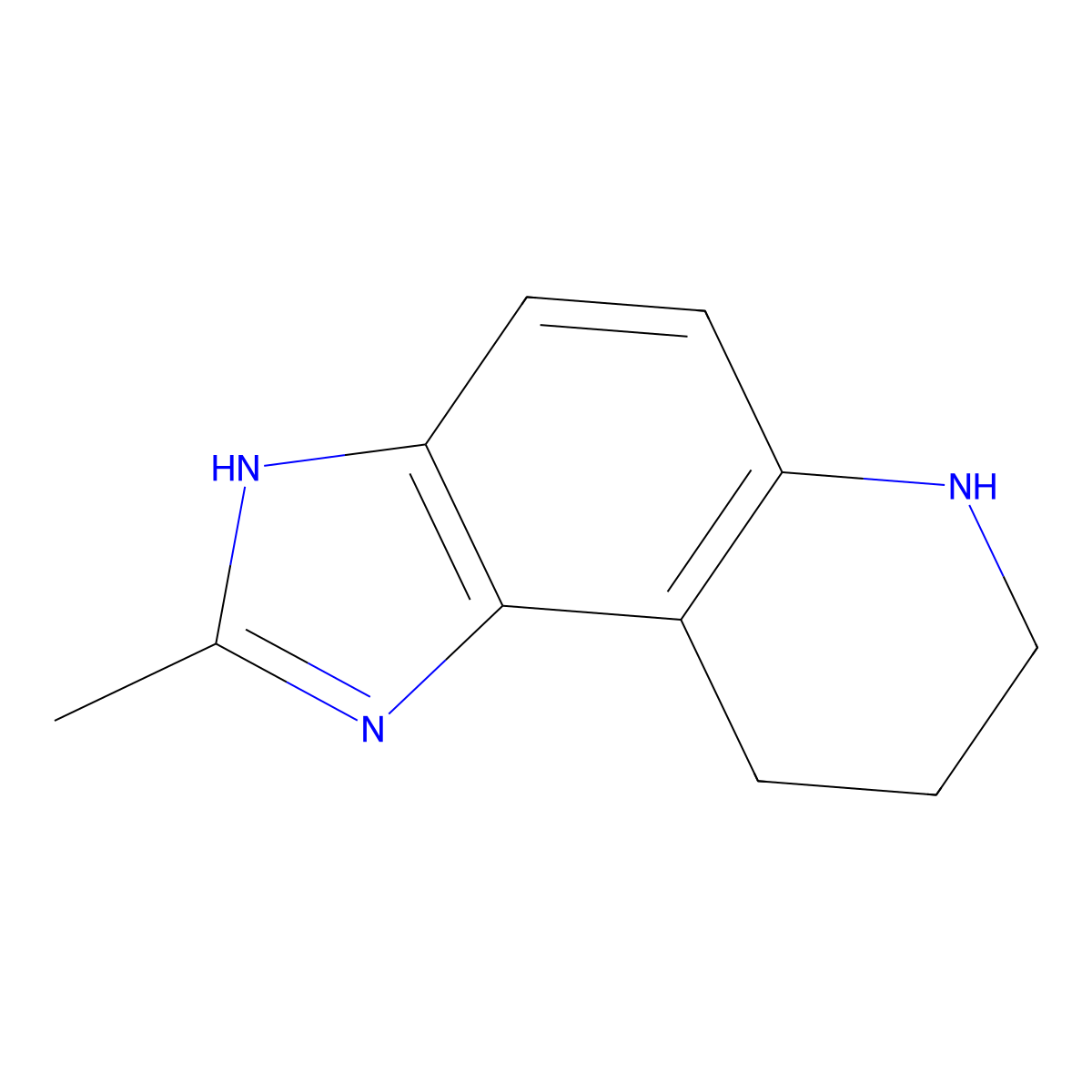 2-methyl-3H,6H,7H,8H,9H-imidazo[4,5-f]quinoline molecular structure, CAS 2173996-37-5
