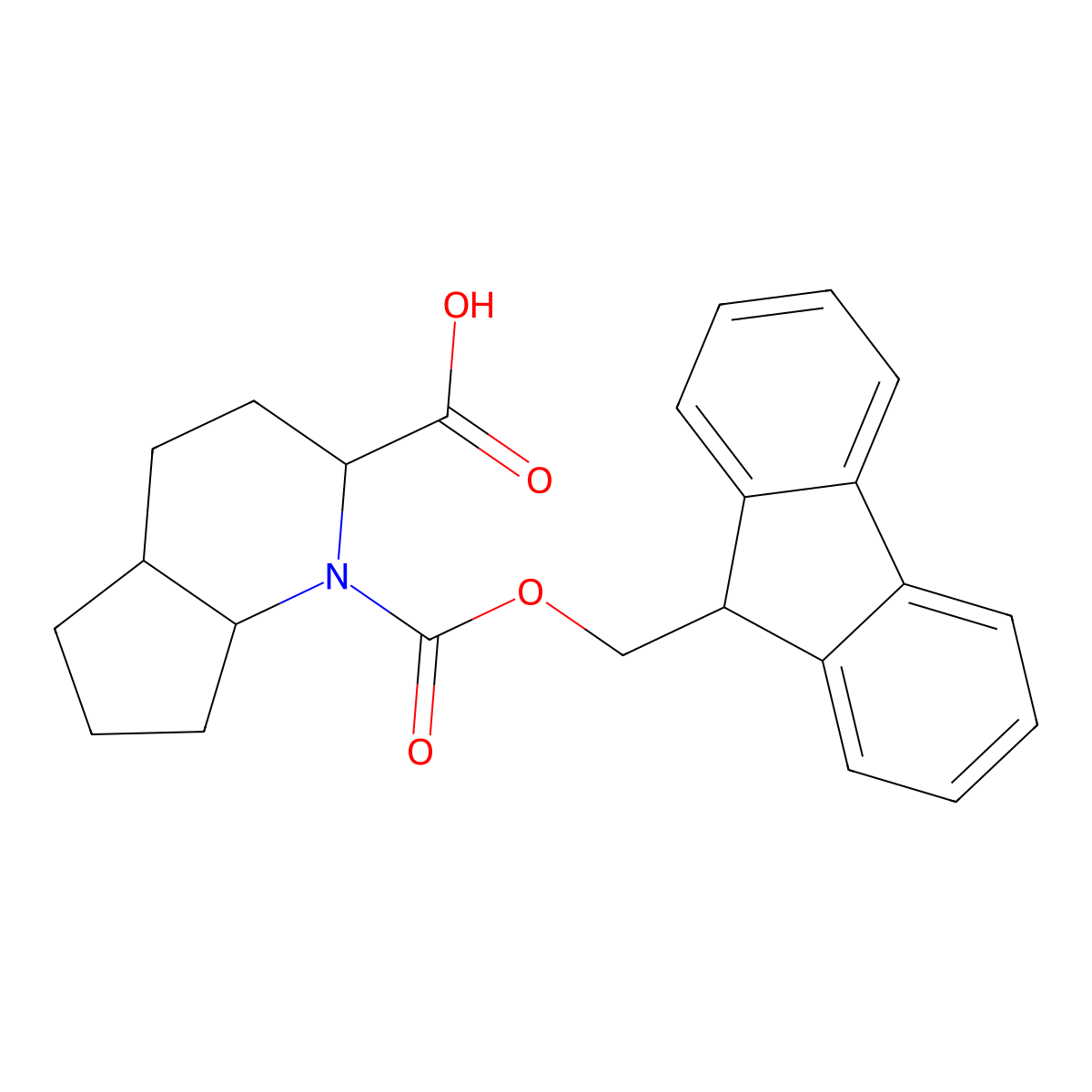 1-{[(9H-fluoren-9-yl)methoxy]carbonyl}-octahydro-1H-cyclopenta[b]pyridine-2-carboxylic acid molecular structure, CAS 2173996-53-5