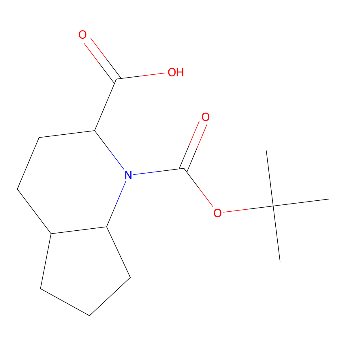 1-[(tert-butoxy)carbonyl]-octahydro-1H-cyclopenta[b]pyridine-2-carboxylic acid molecular structure, CAS 2173996-56-8