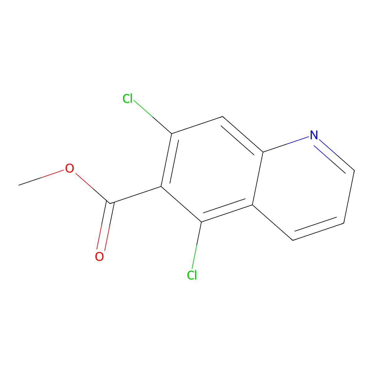 Methyl 5,7-dichloroquinoline-6-carboxylate molecular structure, CAS 2173996-70-6