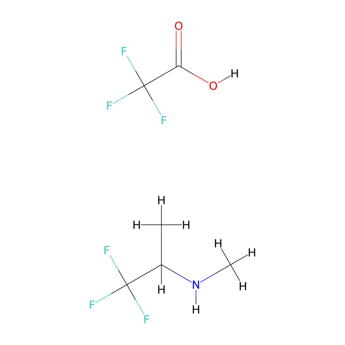 Methyl(1,1,1-trifluoropropan-2-yl)amine trifluoroacetic acid molecular structure, CAS 2173996-71-7