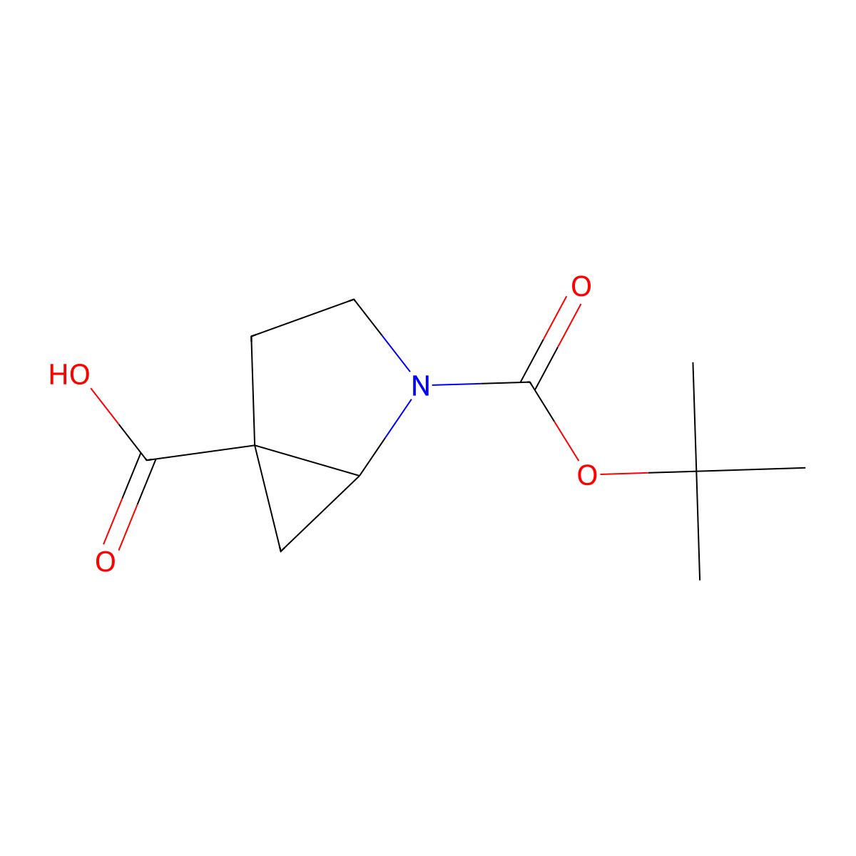 rac-(1R,5R)-2-[(tert-butoxy)carbonyl]-2-azabicyclo[3.1.0]hexane-5-carboxylic acid molecular structure, CAS 2173996-97-7