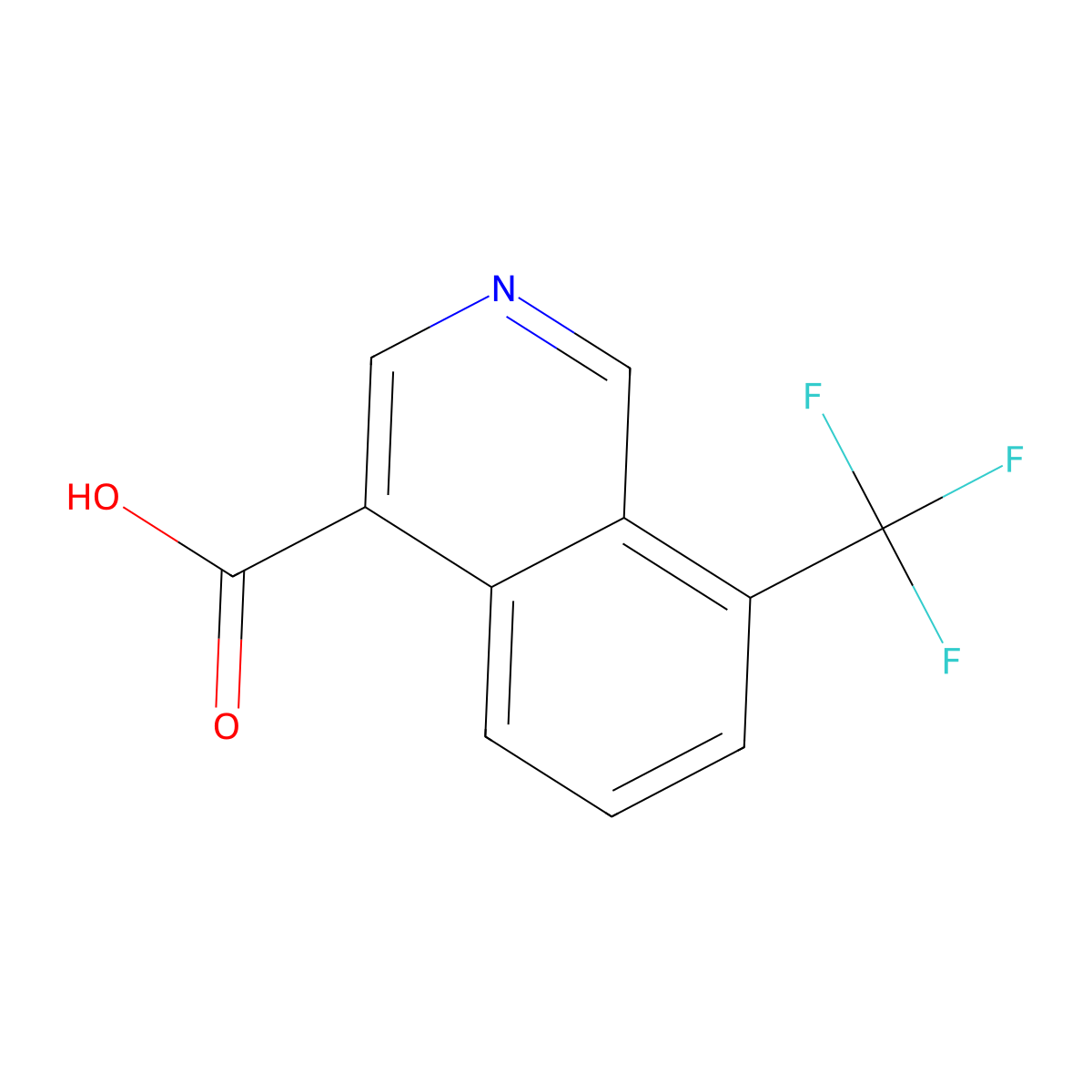 8-(Trifluoromethyl)isoquinoline-4-carboxylic acid molecular structure, CAS 2173996-98-8
