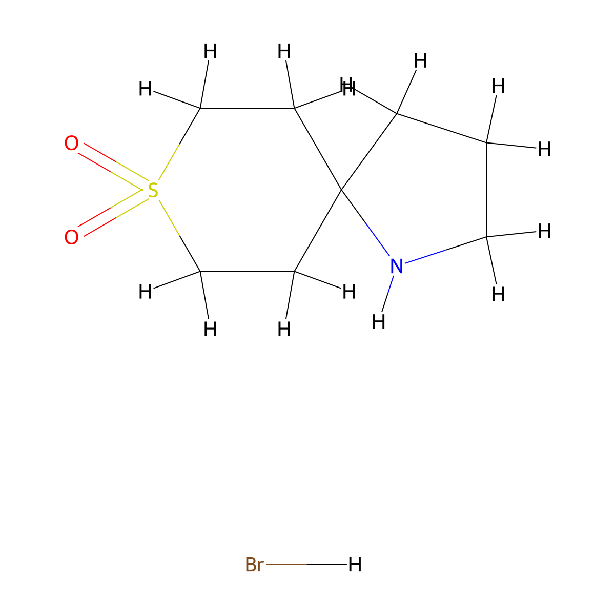 8lambda6-Thia-1-azaspiro[4.5]decane-8,8-dione hydrobromide molecular structure, CAS 2173997-08-3