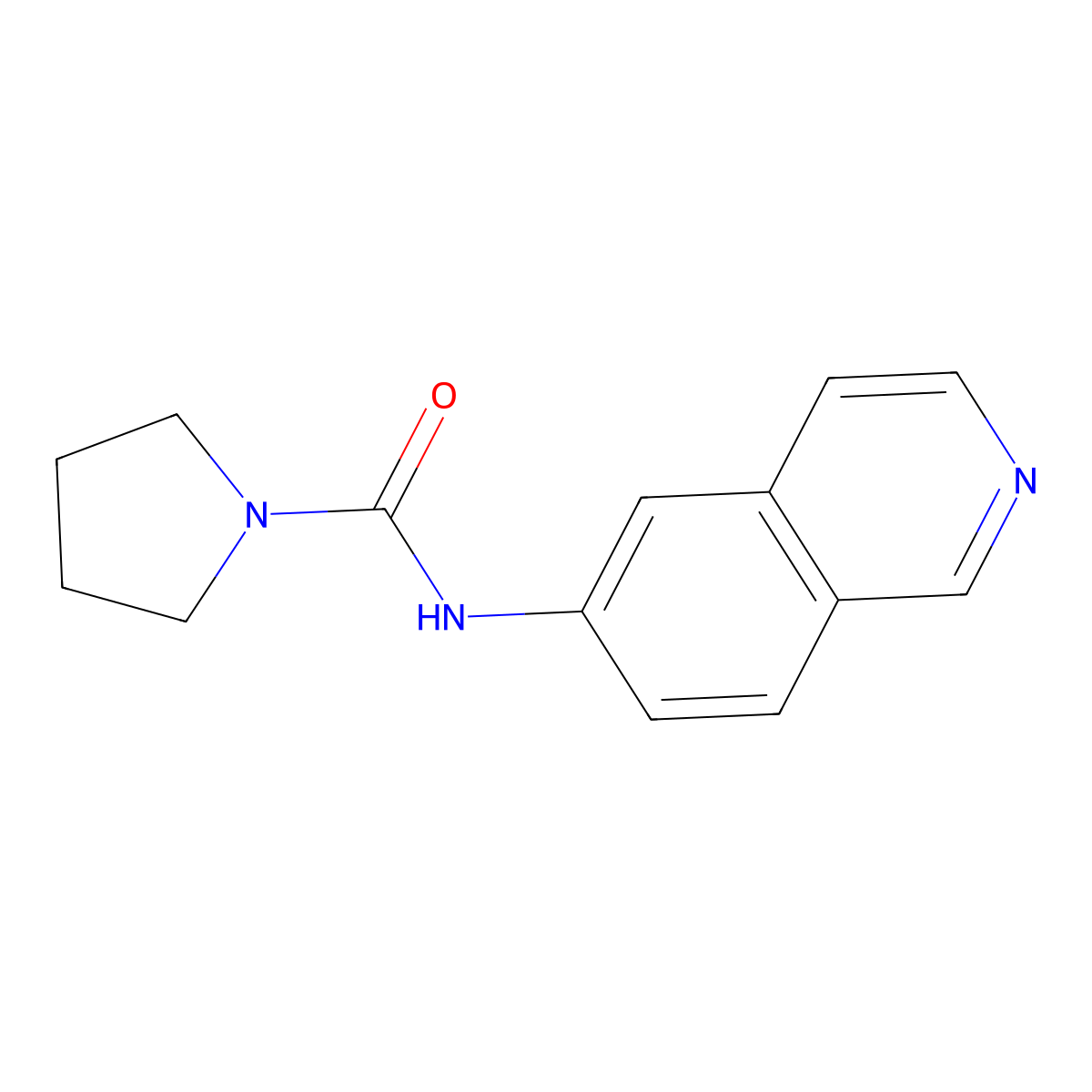N-(isoquinolin-6-yl)pyrrolidine-1-carboxamide molecular structure, CAS 2173997-13-0