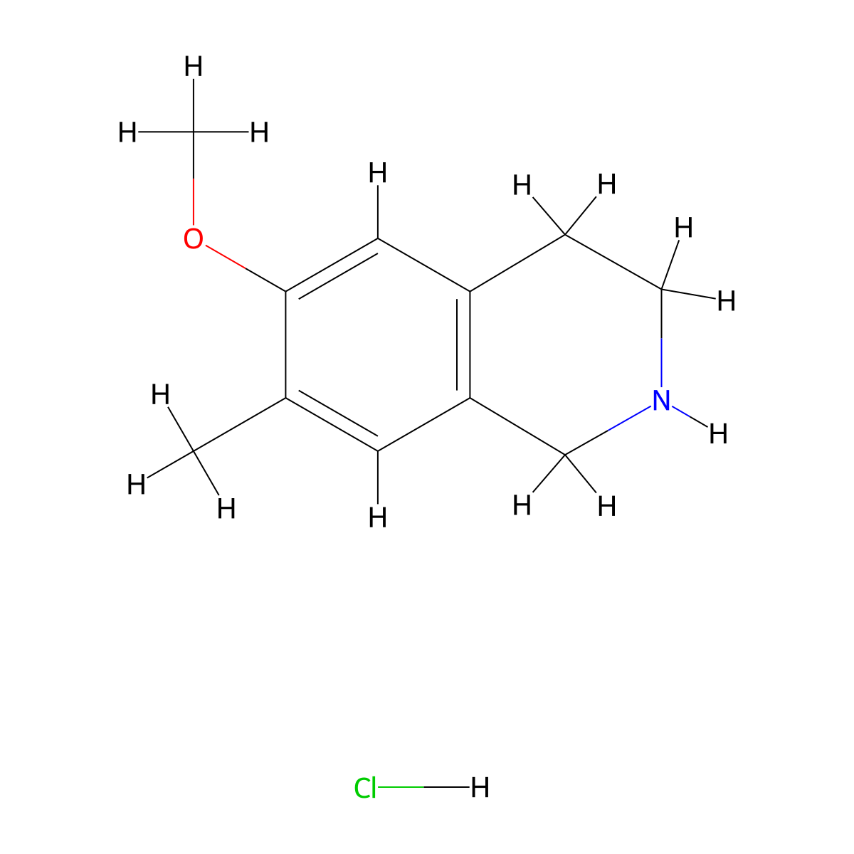 6-Methoxy-7-methyl-1,2,3,4-tetrahydroisoquinoline hydrochloride molecular structure, CAS 2173997-16-3