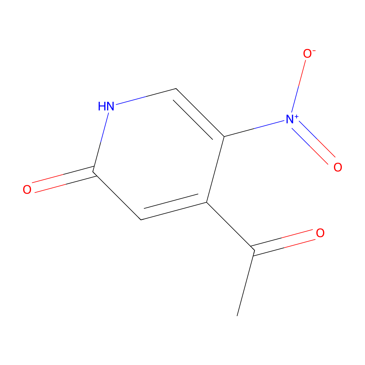 4-Acetyl-5-nitro-1,2-dihydropyridin-2-one molecular structure, CAS 2173997-20-9