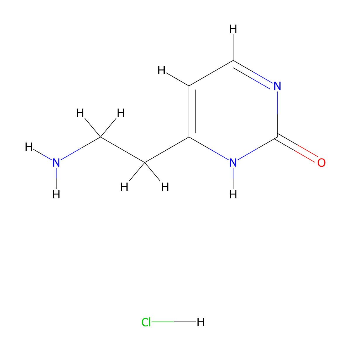 4-(2-Aminoethyl)pyrimidin-2-ol hydrochloride molecular structure, CAS 2173998-81-5