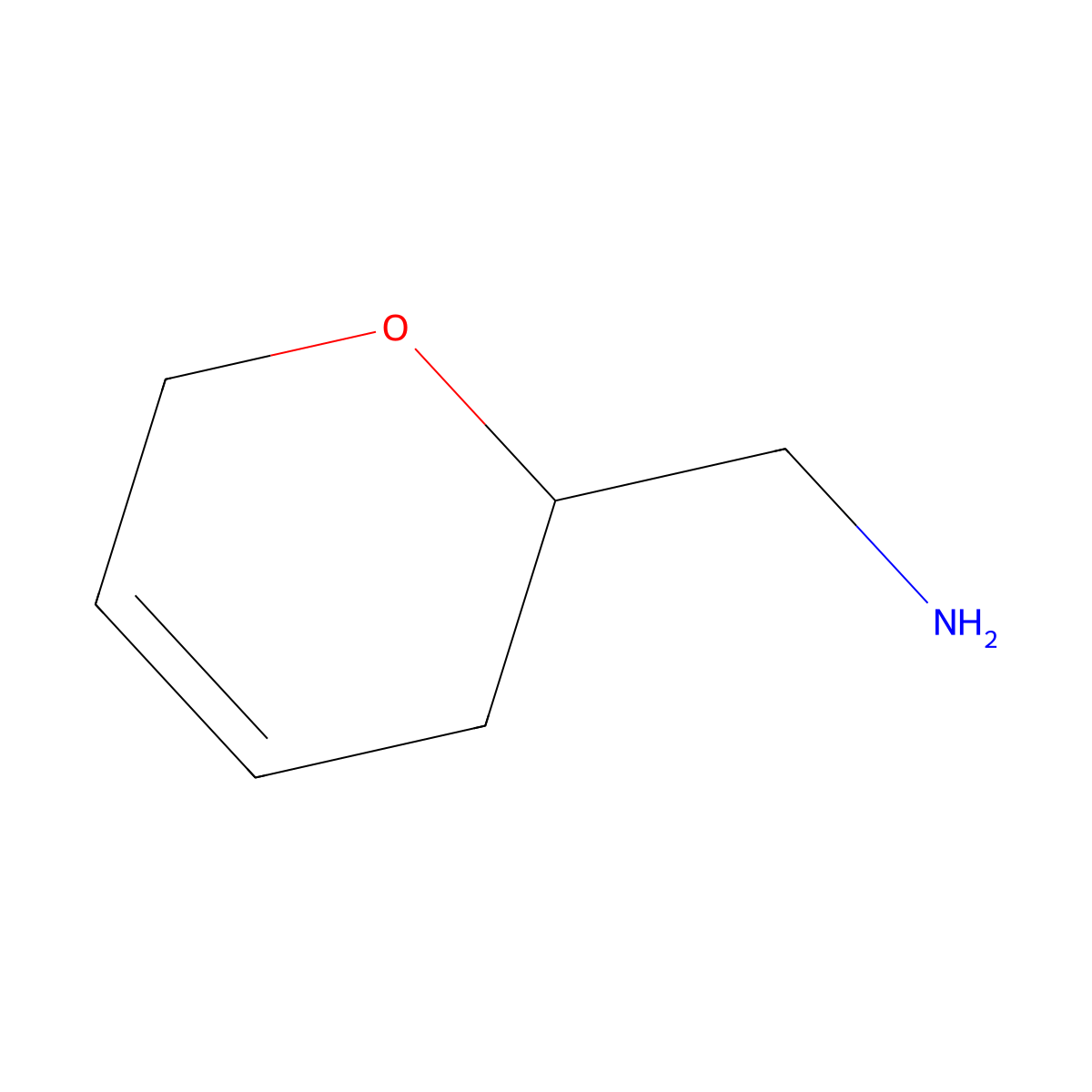 1-(3,6-dihydro-2H-pyran-2-yl)methanamine molecular structure, CAS 2173998-85-9
