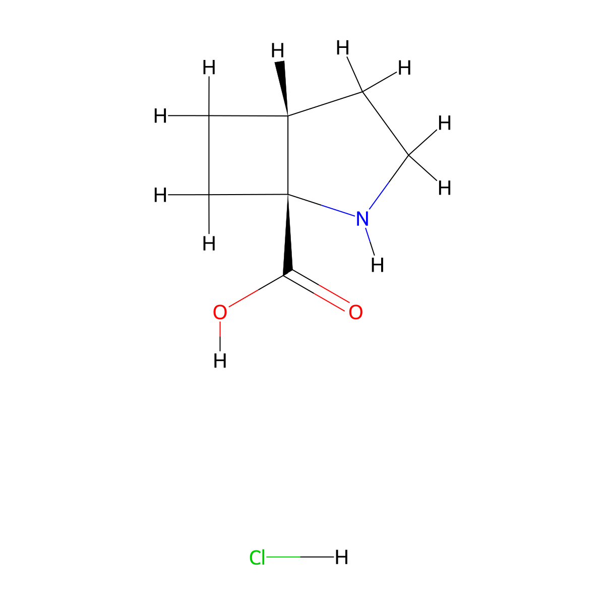 rac-(1R,5R)-2-azabicyclo[3.2.0]heptane-1-carboxylic acid hydrochloride molecular structure, CAS 2173998-87-1