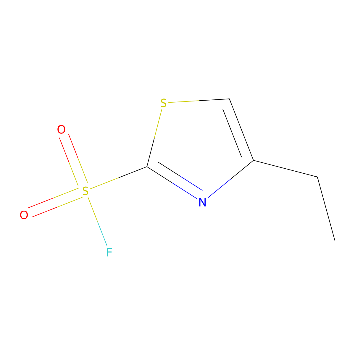 4-Ethyl-1,3-thiazole-2-sulfonyl fluoride molecular structure, CAS 2173998-91-7
