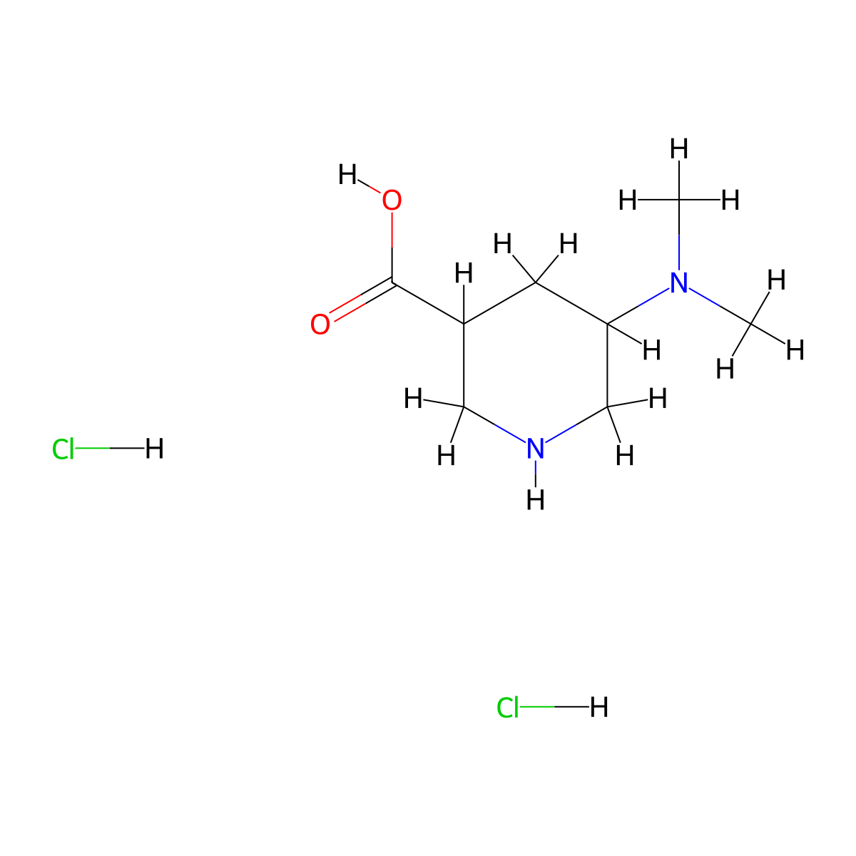 5-(Dimethylamino)piperidine-3-carboxylic acid dihydrochloride molecular structure, CAS 2173999-04-5