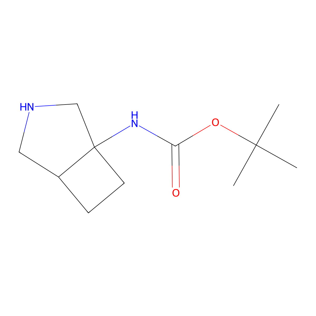 rac-tert-butyl N-[(1R,5S)-3-azabicyclo[3.2.0]heptan-1-yl]carbamate molecular structure, CAS 2173999-05-6