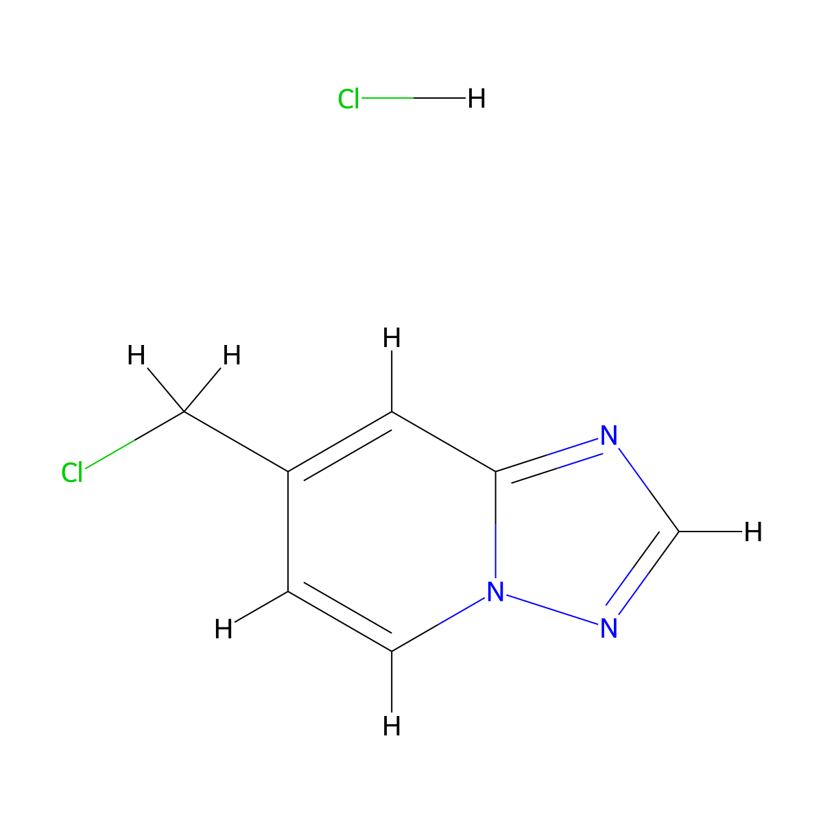 7-(Chloromethyl)-(1,2,4)triazolo(1,5-a)pyridine hydrochloride molecular structure, CAS 2173999-08-9