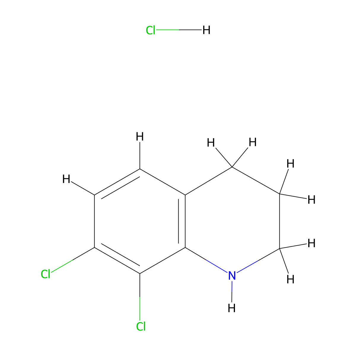 7,8-Dichloro-1,2,3,4-tetrahydroquinoline hydrochloride molecular structure, CAS 2173999-20-5