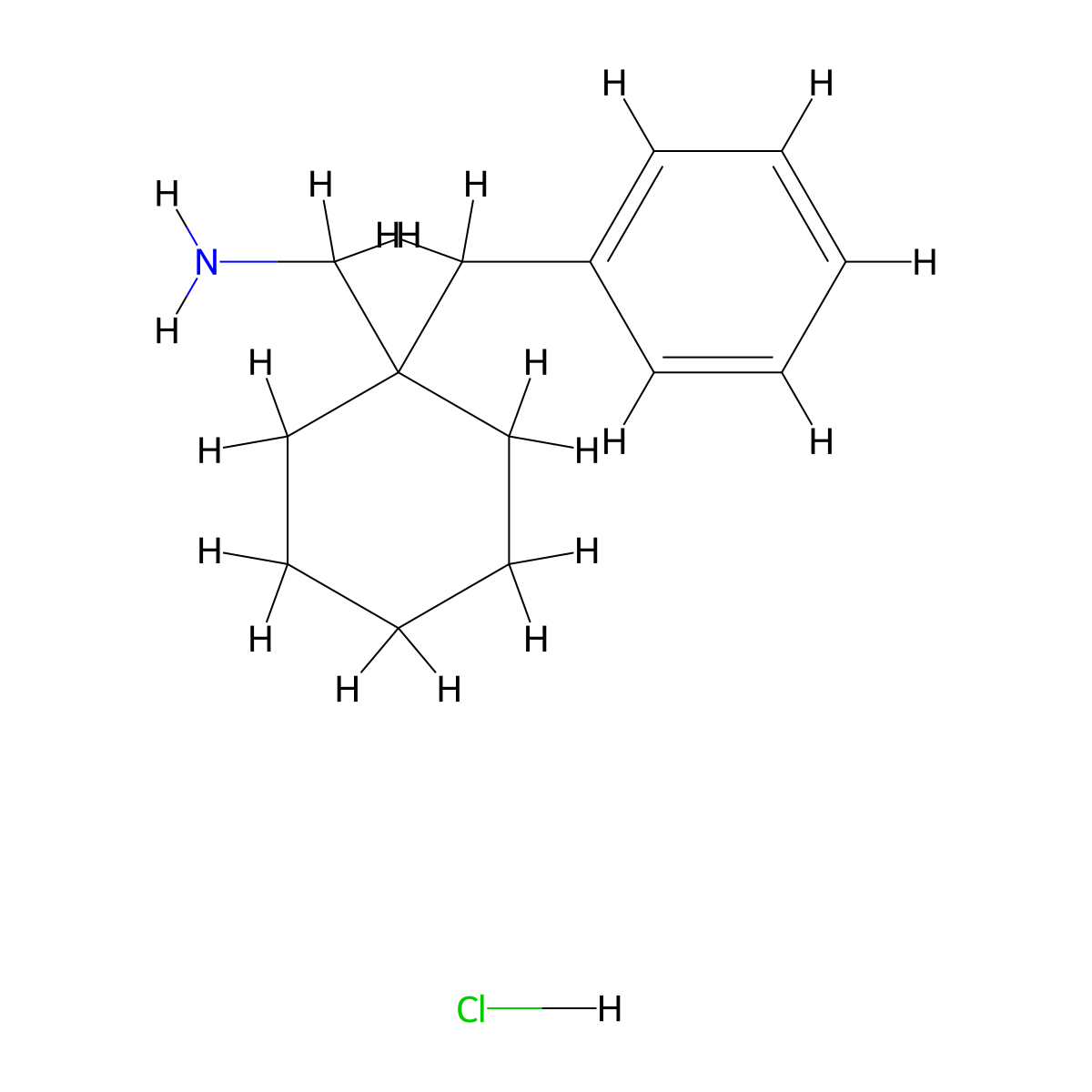 (1-Benzylcyclohexyl)methanamine hydrochloride molecular structure, CAS 2173999-23-8