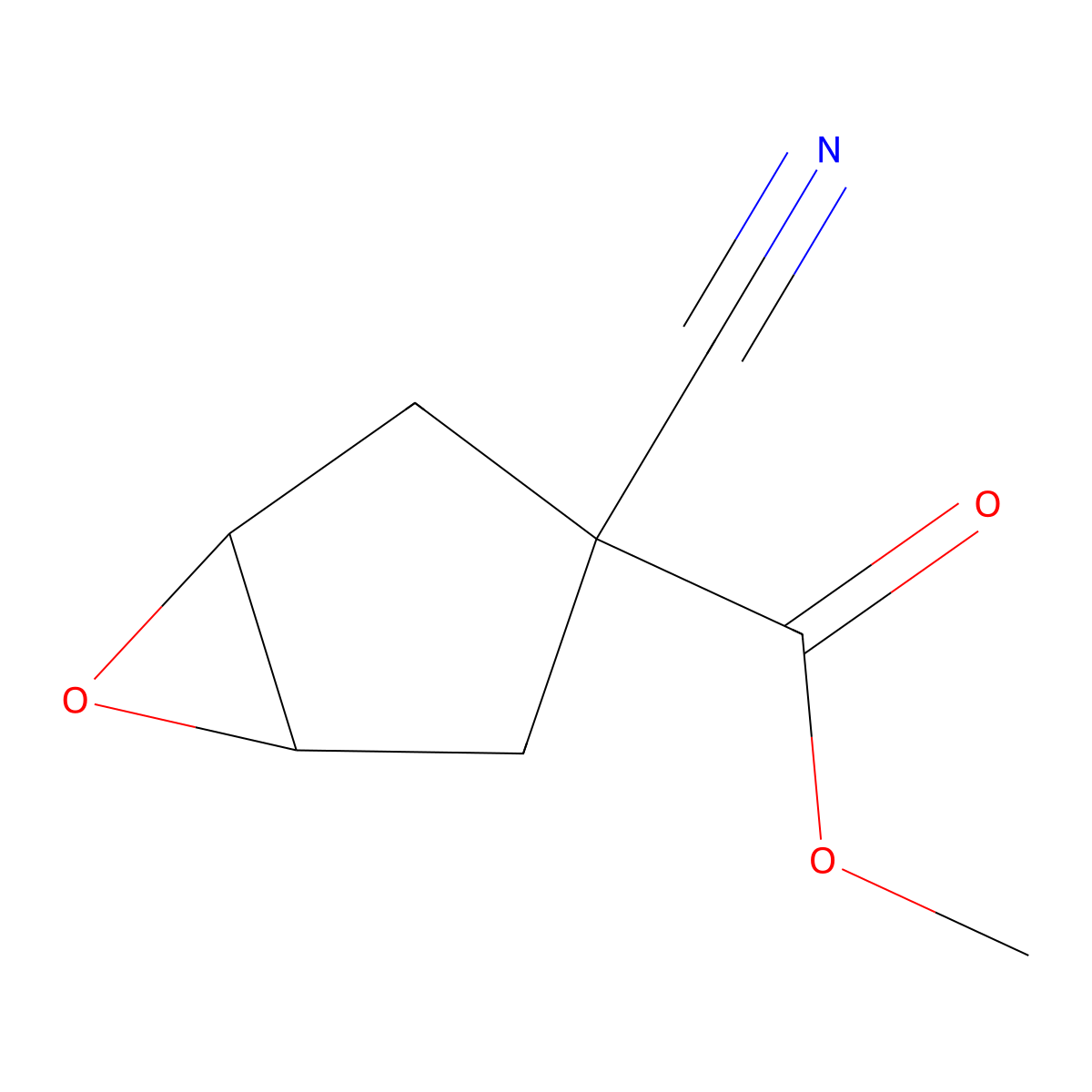Methyl 3-cyano-6-oxabicyclo[3.1.0]hexane-3-carboxylate molecular structure, CAS 2173999-31-8