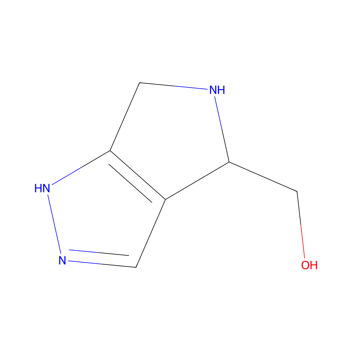 {2H,4H,5H,6H-pyrrolo[3,4-c]pyrazol-4-yl}methanol molecular structure, CAS 2173999-47-6